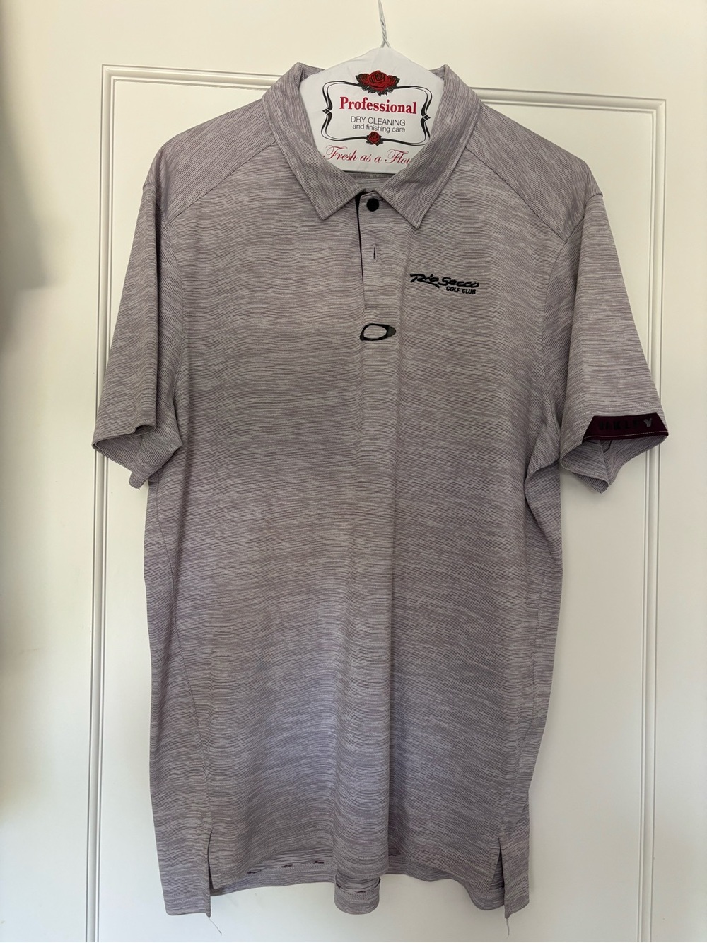 Oakley Men’s Heather Light Gray Golf Polo with Rio Secco Logo large